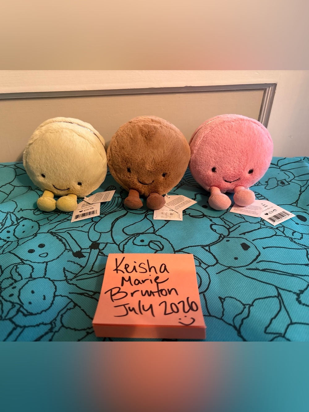 Jellycat Max, Mia & Mona Macaron trio